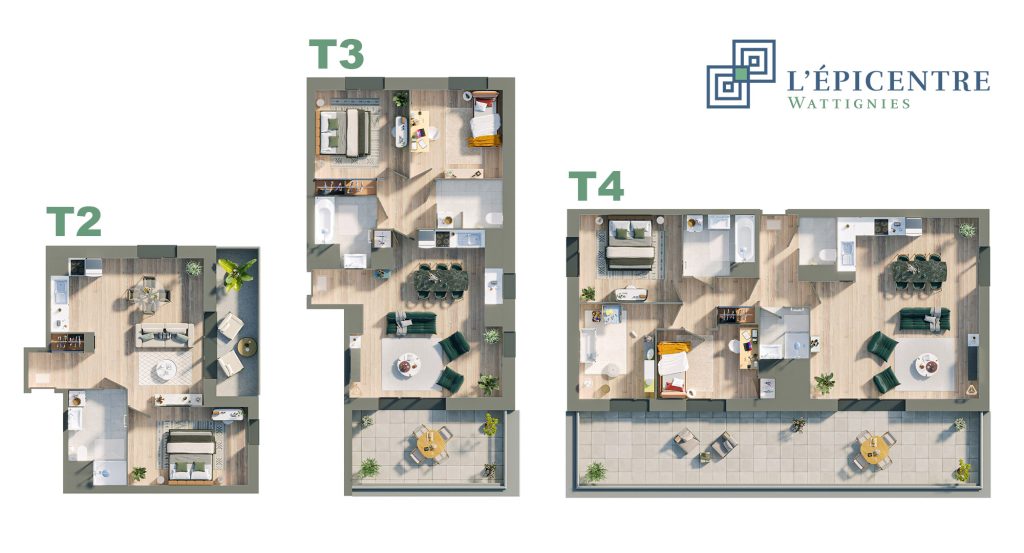 Appartements neufs T2 T3 T4 à Wattignies