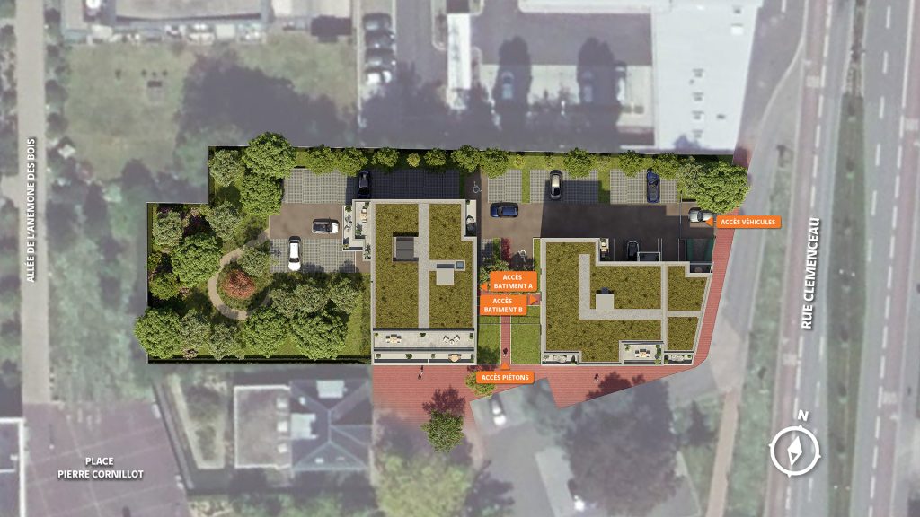 Plan de masse résidence l'épicentre à Wattignies